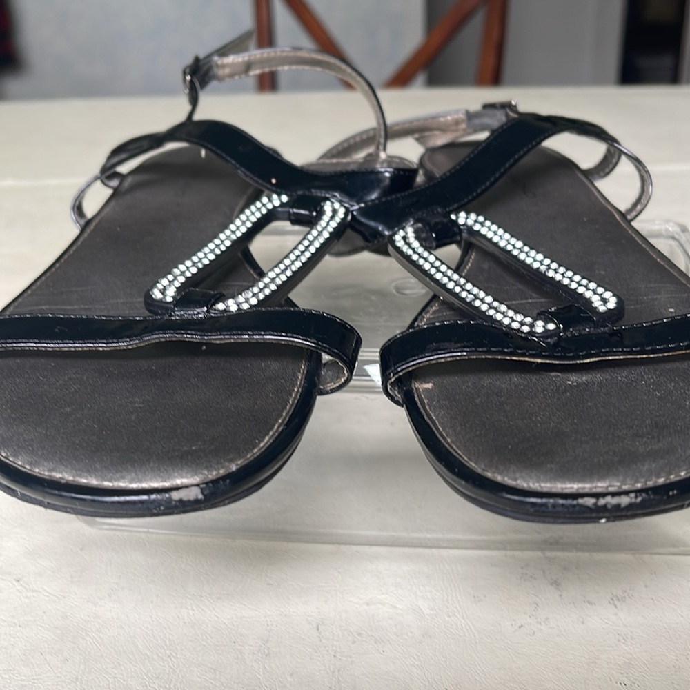 Flat Rhinestone Sandals# - image 7